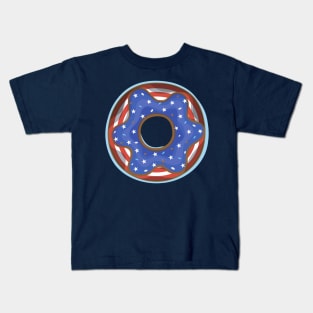 American Flag Donut USA Kids T-Shirt